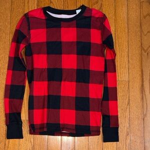 Old Navy Kids Red and Black Checkered Long Sleeve Tee